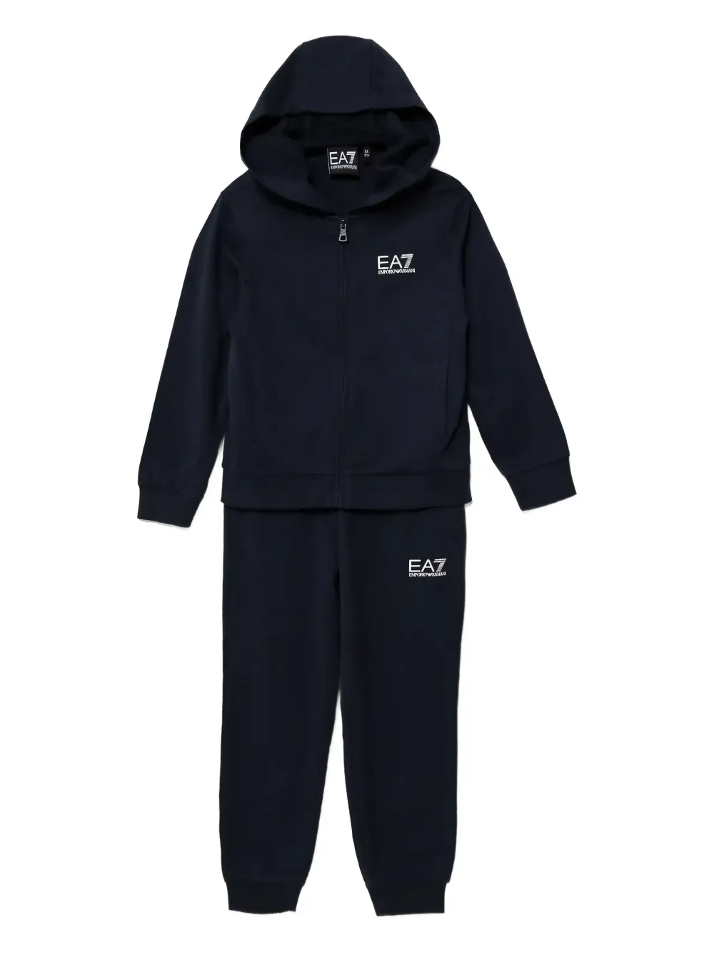 Ea7 Emporio Armani logo hooded tracksuit | Blue | Image 1