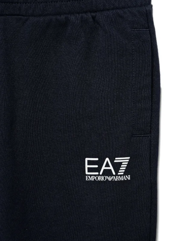 Ea7 Emporio Armani Conjunto De Agasalho Com Logo Bordado | Azul