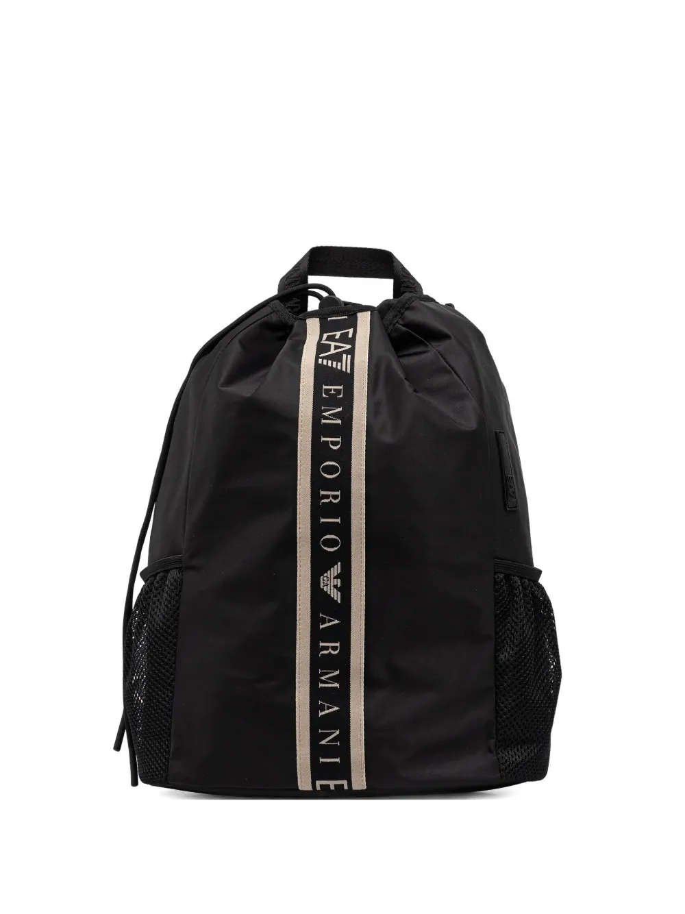 logo-stripe drawstring backpack