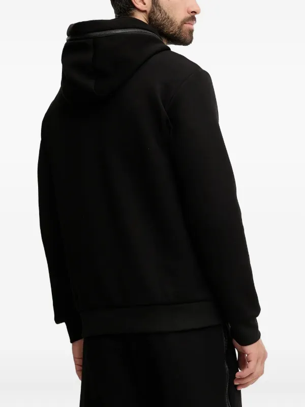 Ea7 Emporio Armani ジップディテール パーカー | ブラック