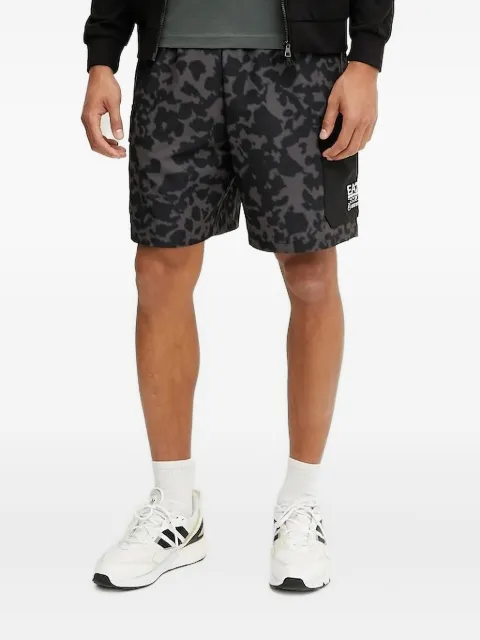 Ea7 Emporio Armani camouflage pocketed cargo shorts