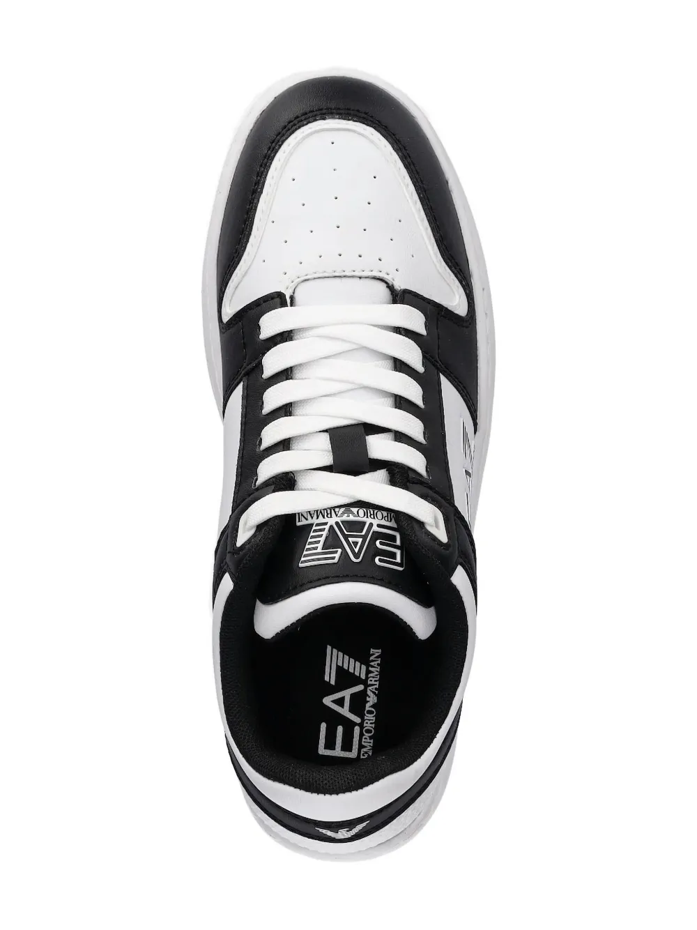 Ea7 Emporio Armani lace-up panelled sneakers Black