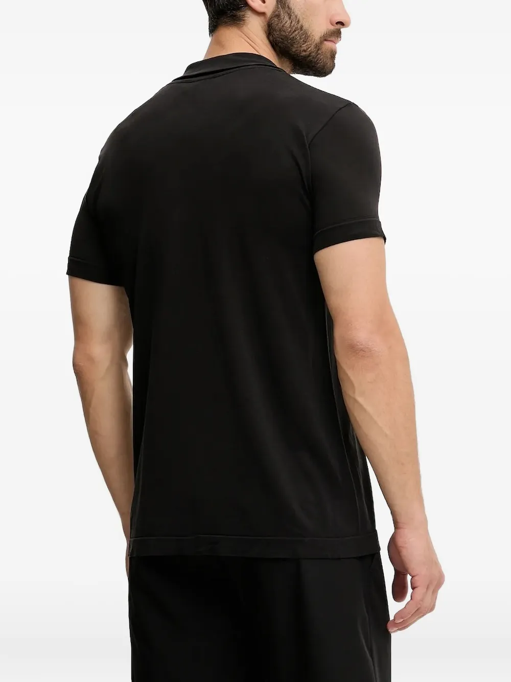 Ea7 Emporio Armani logo-plaque polo shirt - Zwart