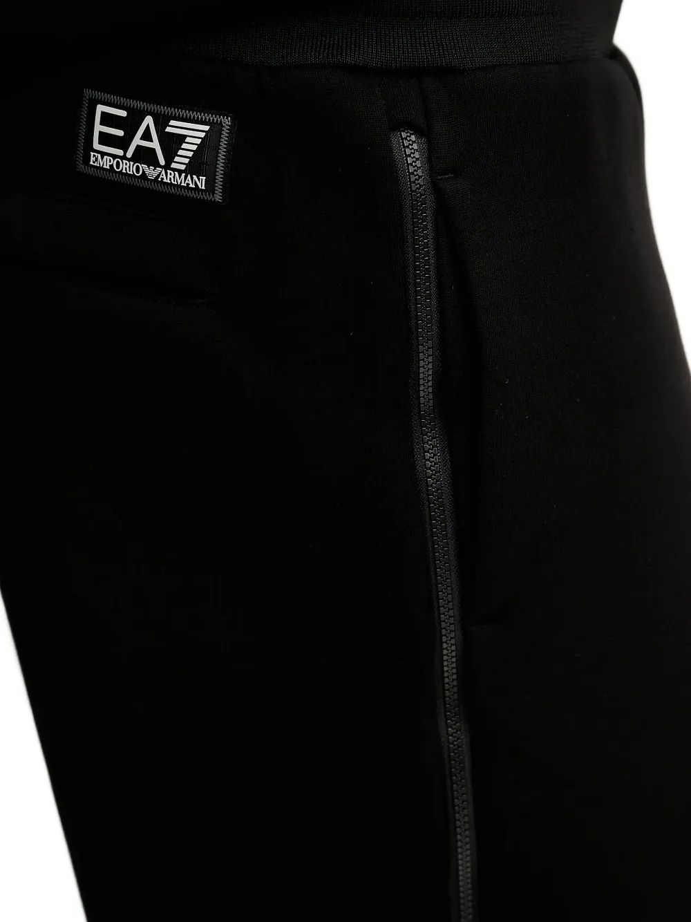 Ea7 Emporio Armani zip-detail logo shorts Zwart