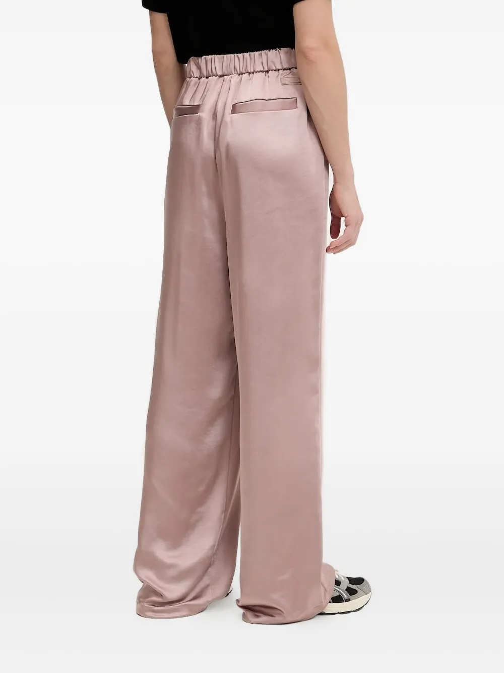Ea7 Emporio Armani elasticated-waist palazzo pants Roze