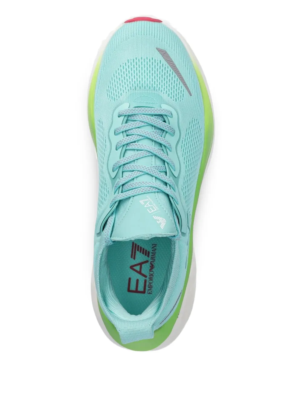 Ea7 Emporio Armani perforated-detail lace-up sneakers Blue