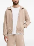 Ea7 Emporio Armani logo-print zip-up hoodie - Neutrals