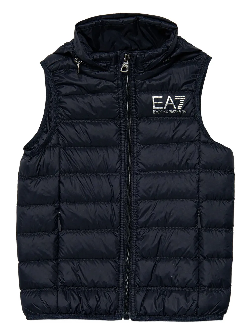 Ea7 Emporio Armani hooded padded gilet | Blue | Image 1