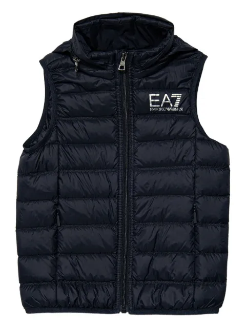 Ea7 Emporio Armani hooded padded gilet