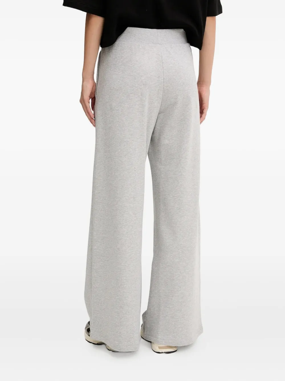 Ea7 Logo-plaque Trousers In Gray