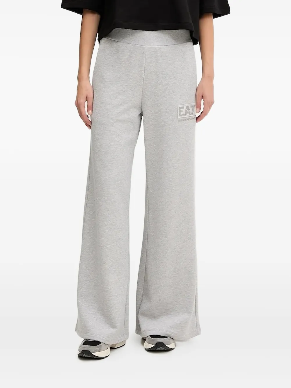 Ea7 Emporio Armani logo-plaque trousers | Grey | Image 1