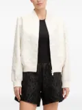 Ea7 Emporio Armani animal-pattern satin bomber jacket - Neutrals