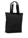 Ea7 Emporio Armani medium logo tote bag - Black