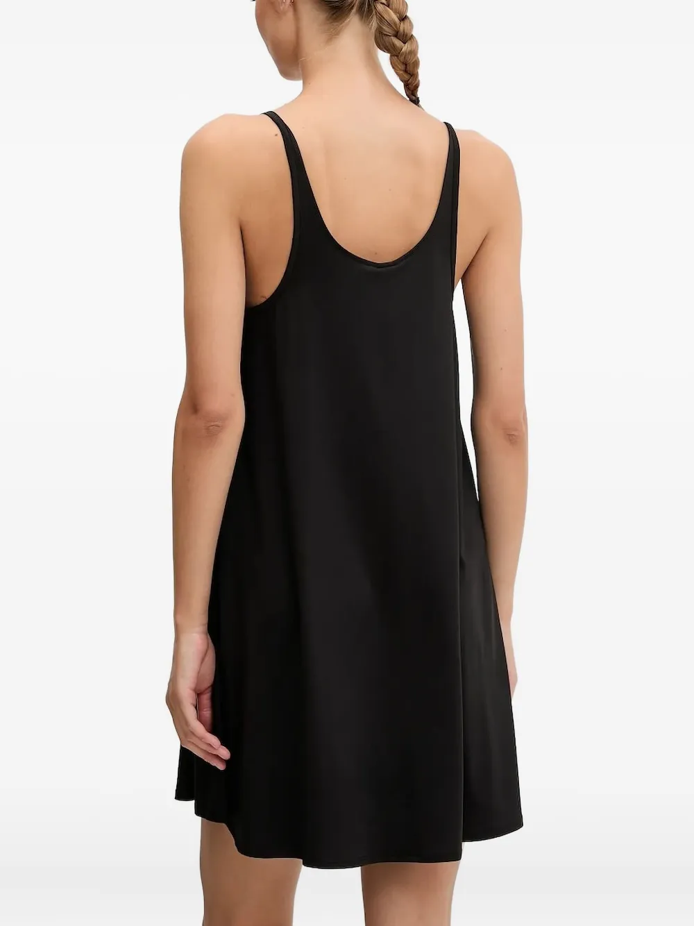 Ea7 Emporio Armani logo-embellished slip mini dress - Zwart