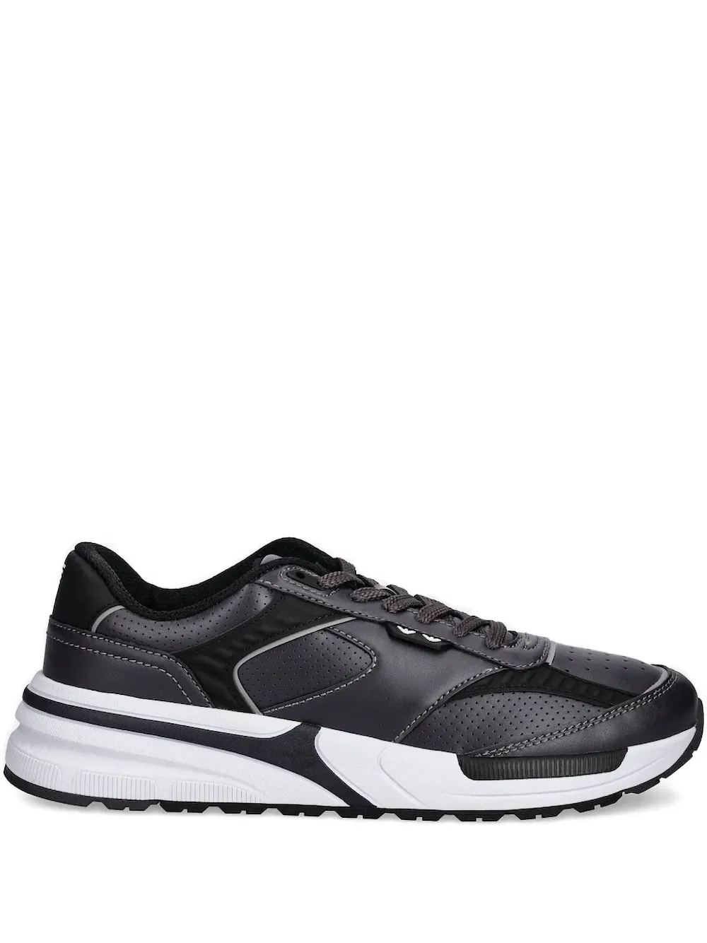 Ea7 Emporio Armani perforated panelled sneakers Black