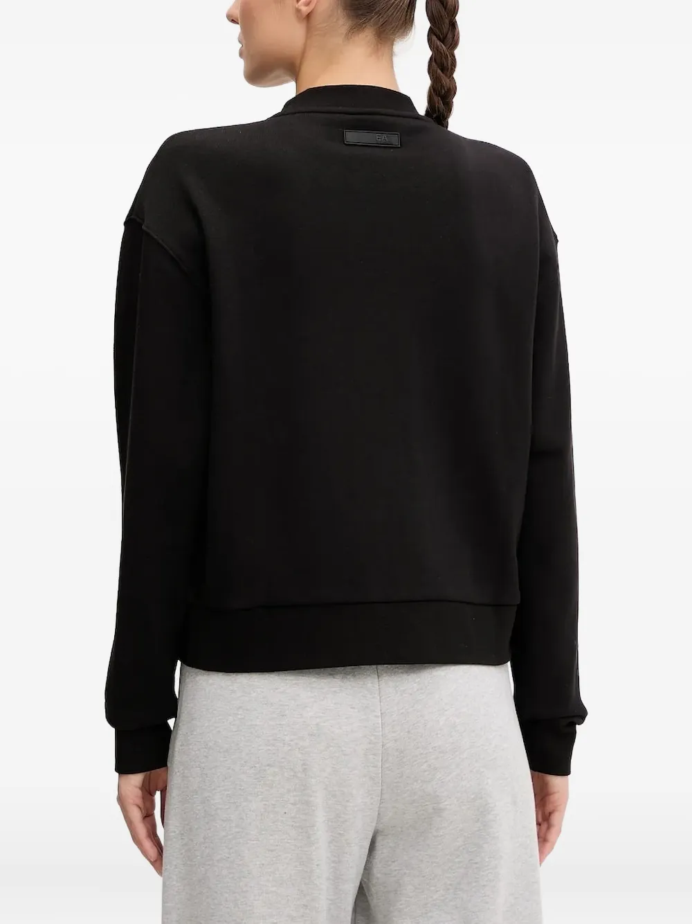 Ea7 Emporio Armani EA7-logo embellished sweatshirt Zwart