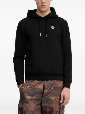 Ea7 Emporio Armani logo-detail zip-up Hoodie | Black | FARFETCH