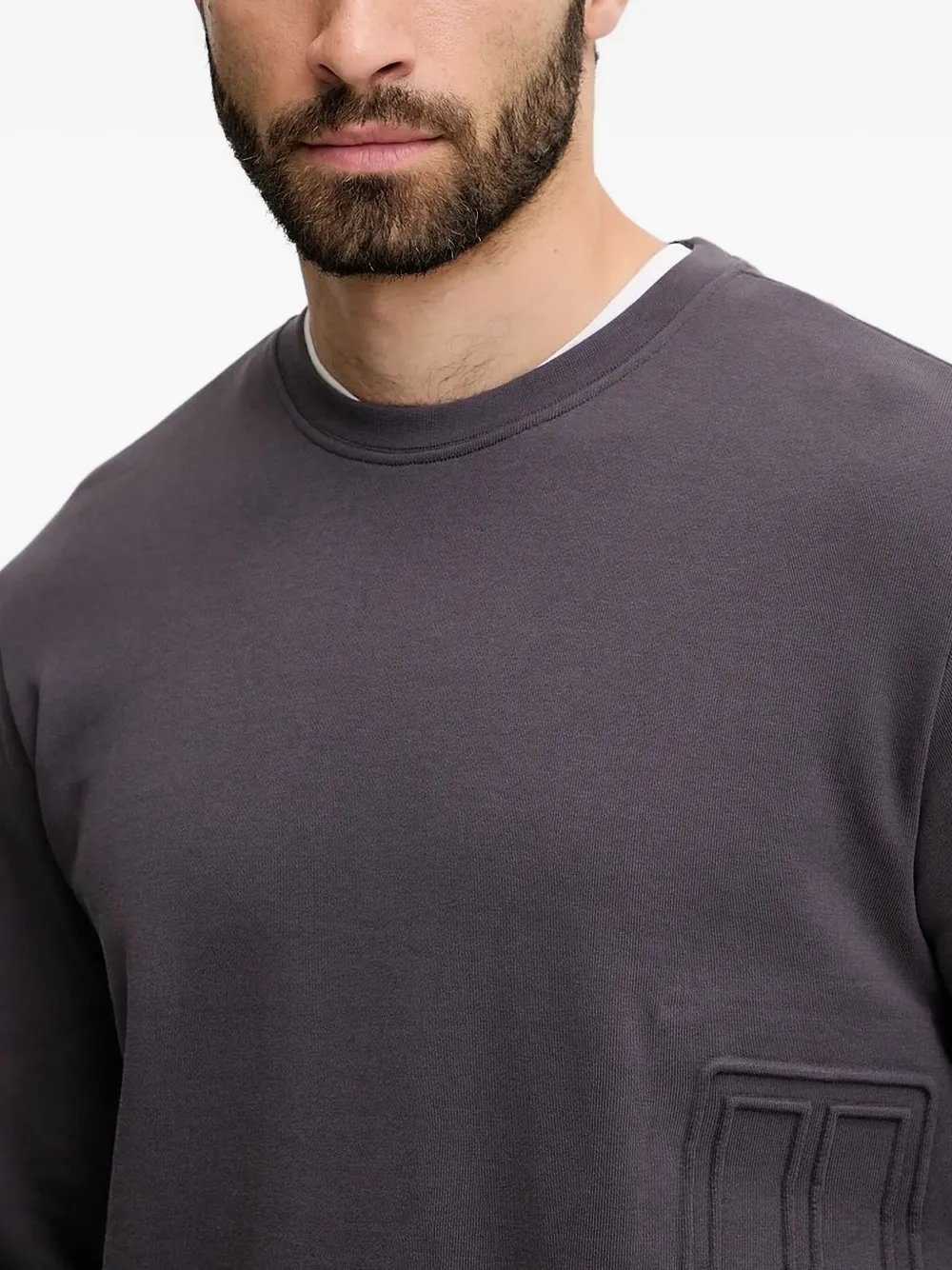 Ea7 Emporio Armani Sweater met logo-reliëf Grijs