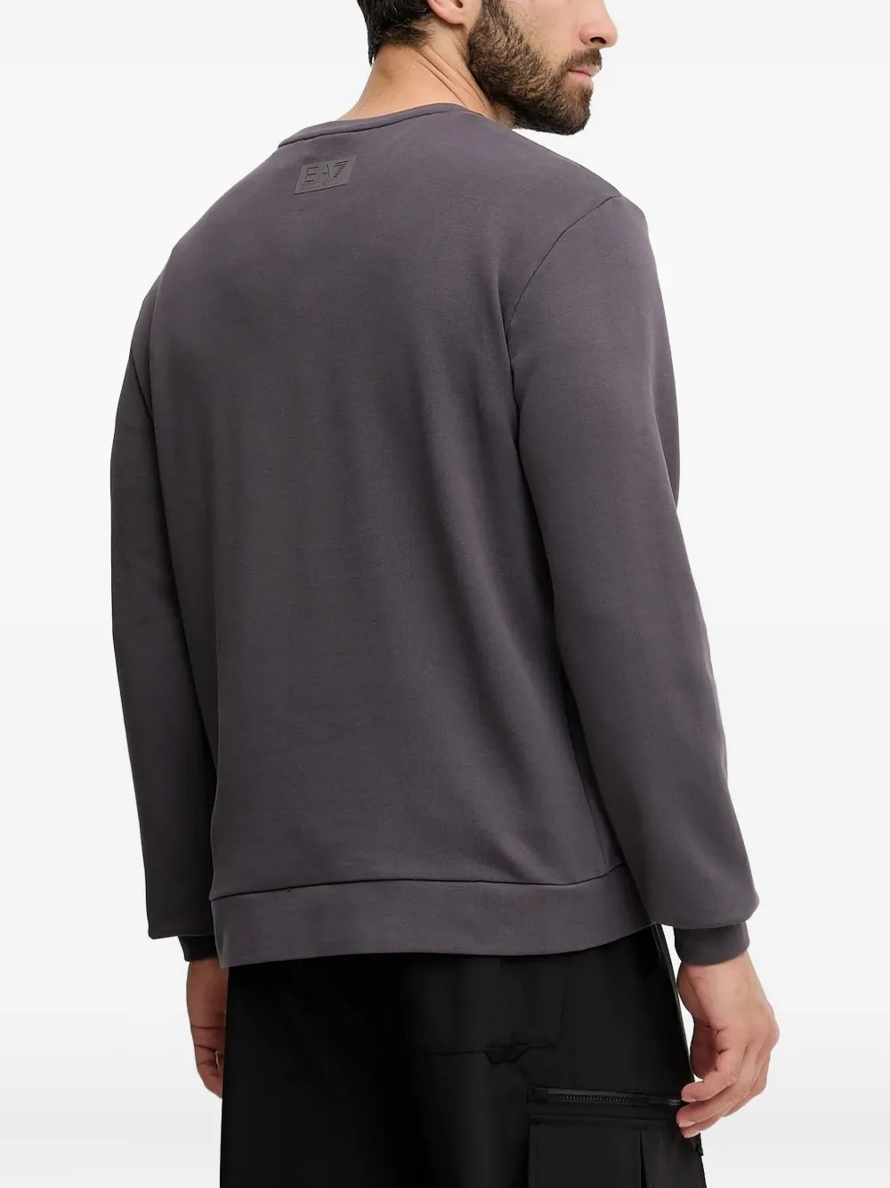 Ea7 Emporio Armani Sweater met logo-reliëf - Grijs