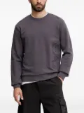 Ea7 Emporio Armani logo-embossed sweatshirt - Grey