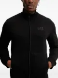 Ea7 Emporio Armani logo-print zip-up sweatshirt - Black
