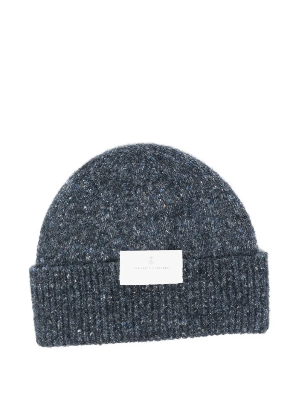 Brunello Cucinelli Wollen muts met spikkels Blauw