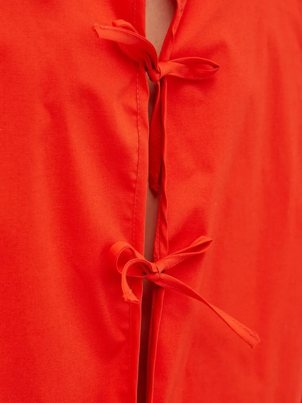 Ivy & Oak Elisabeth Ann Puff-sleeve Top In Red