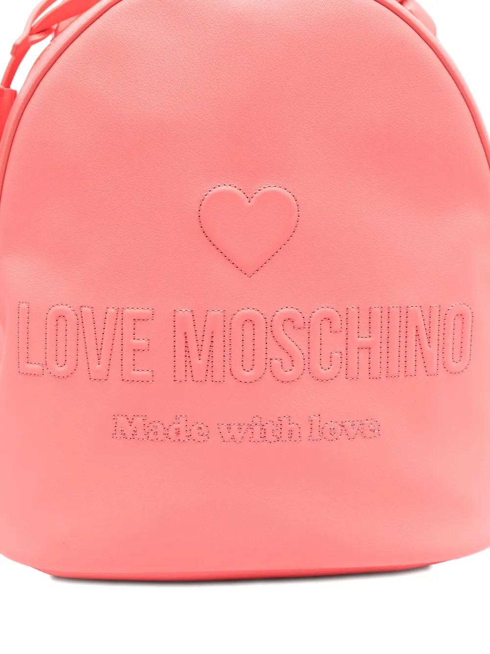 Love Moschino Rugzak met logo-reliëf Roze