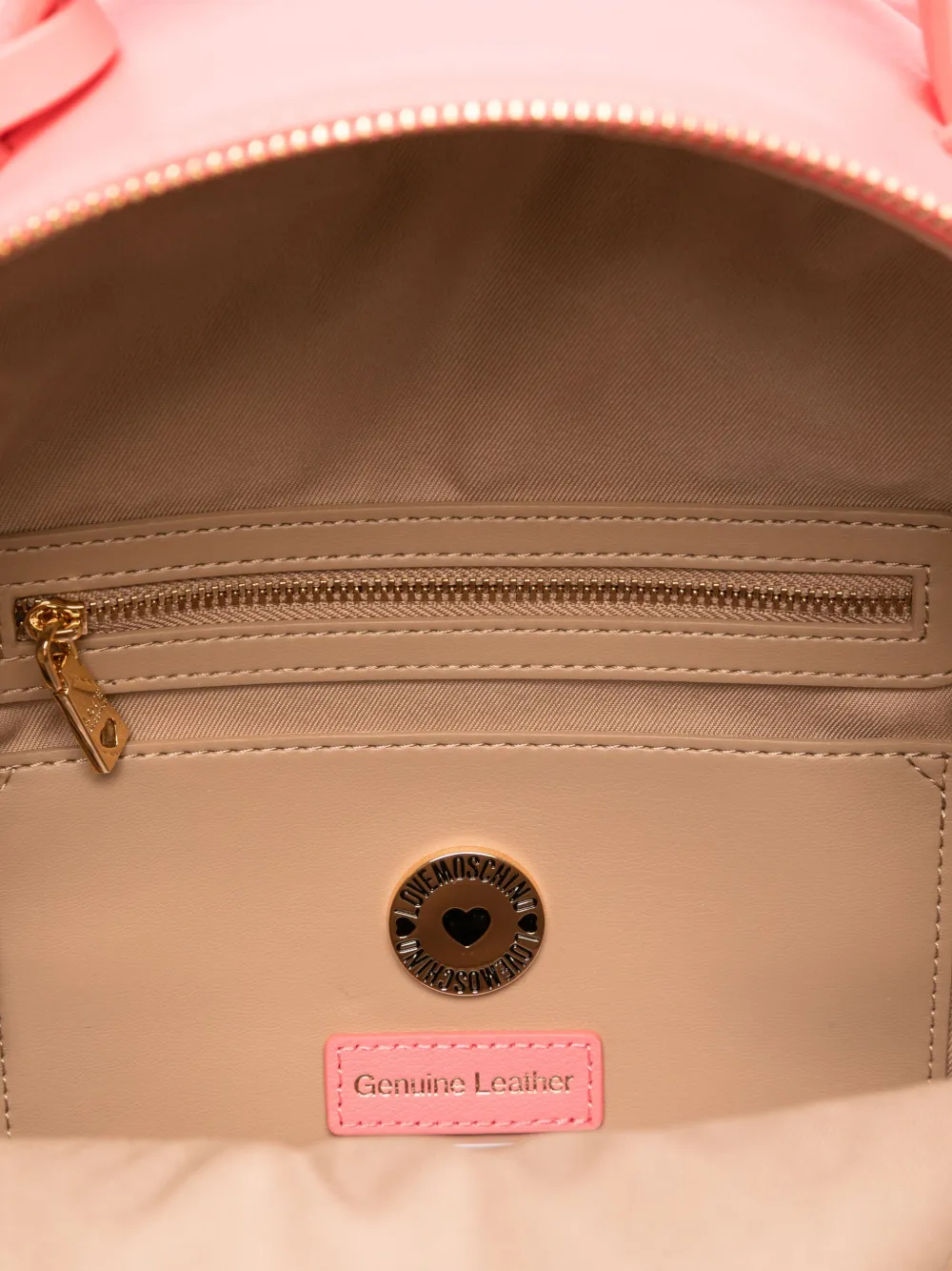 Love Moschino Rugzak met logo-reliëf Roze