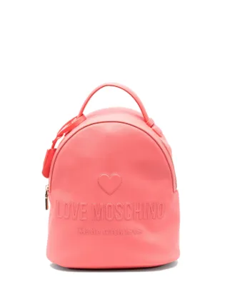 Love Moschino logo-embossed Backpack | Pink | FARFETCH display picture 1