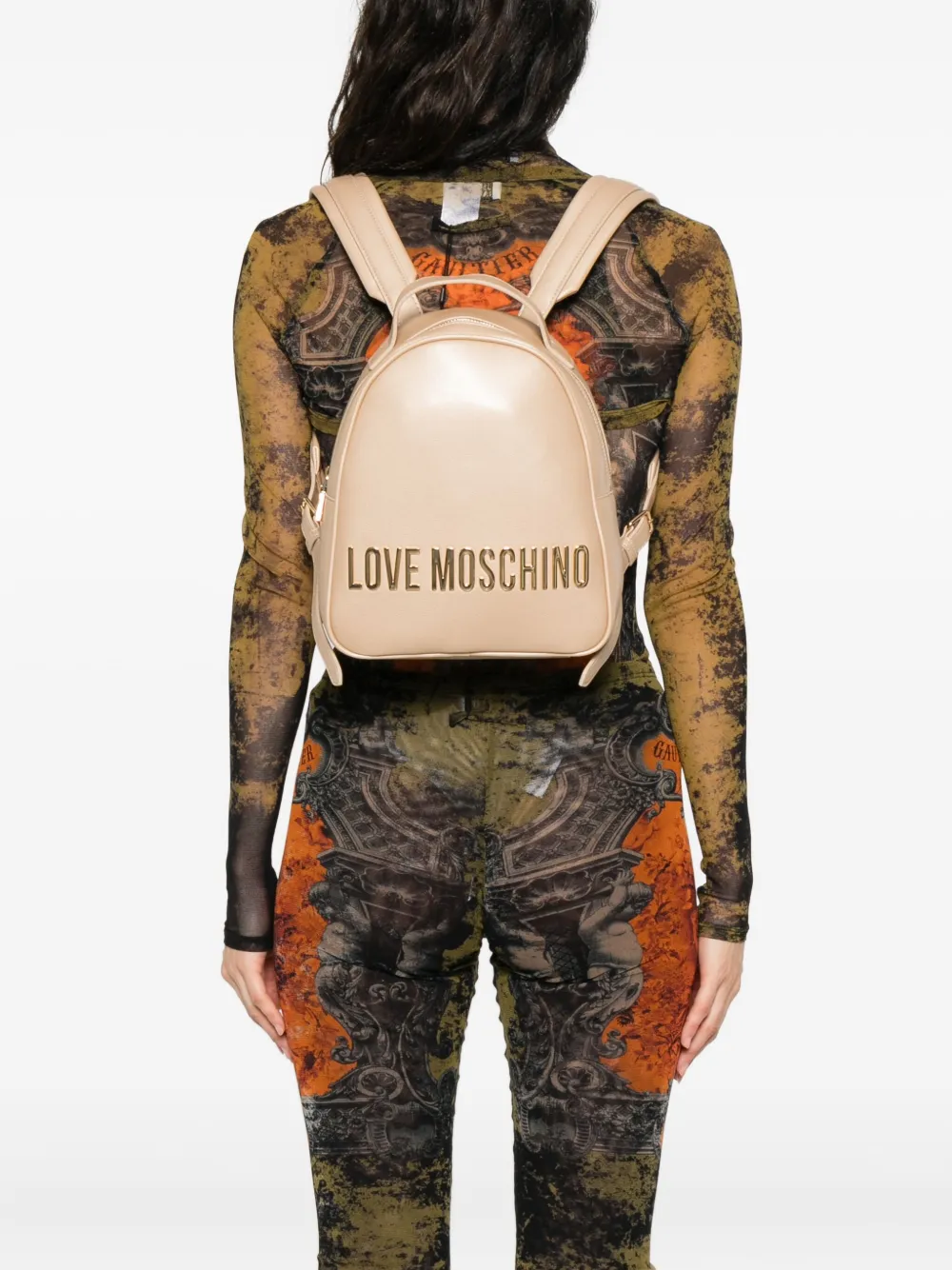 Love Moschino Rugzak met logo Beige