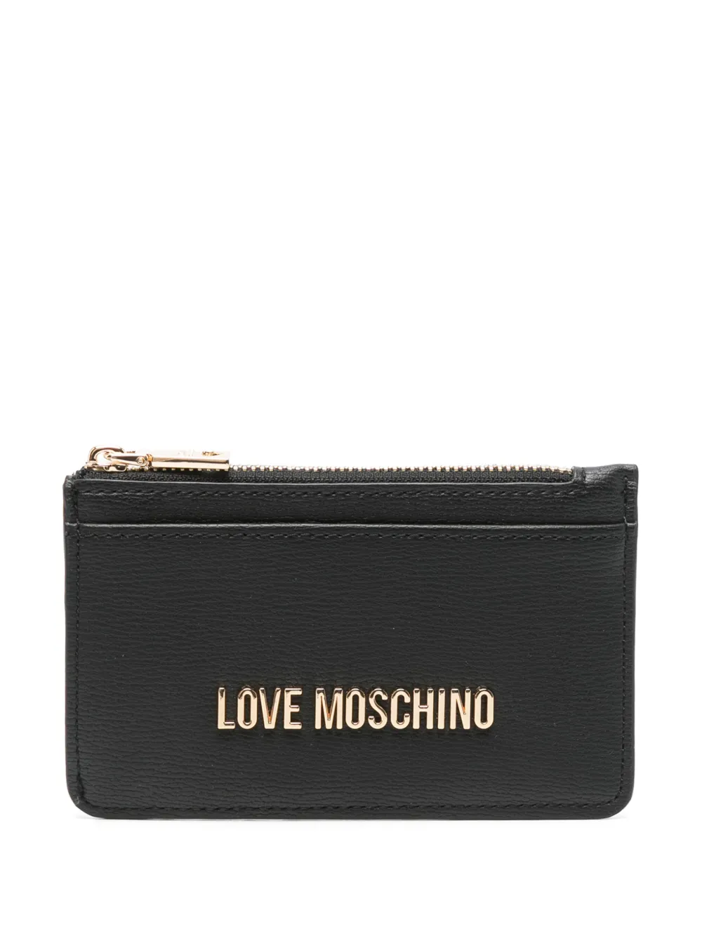 Love Moschino logo-lettering card holder Zwart