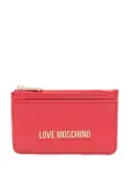 Love Moschino logo-lettering card holder - Red