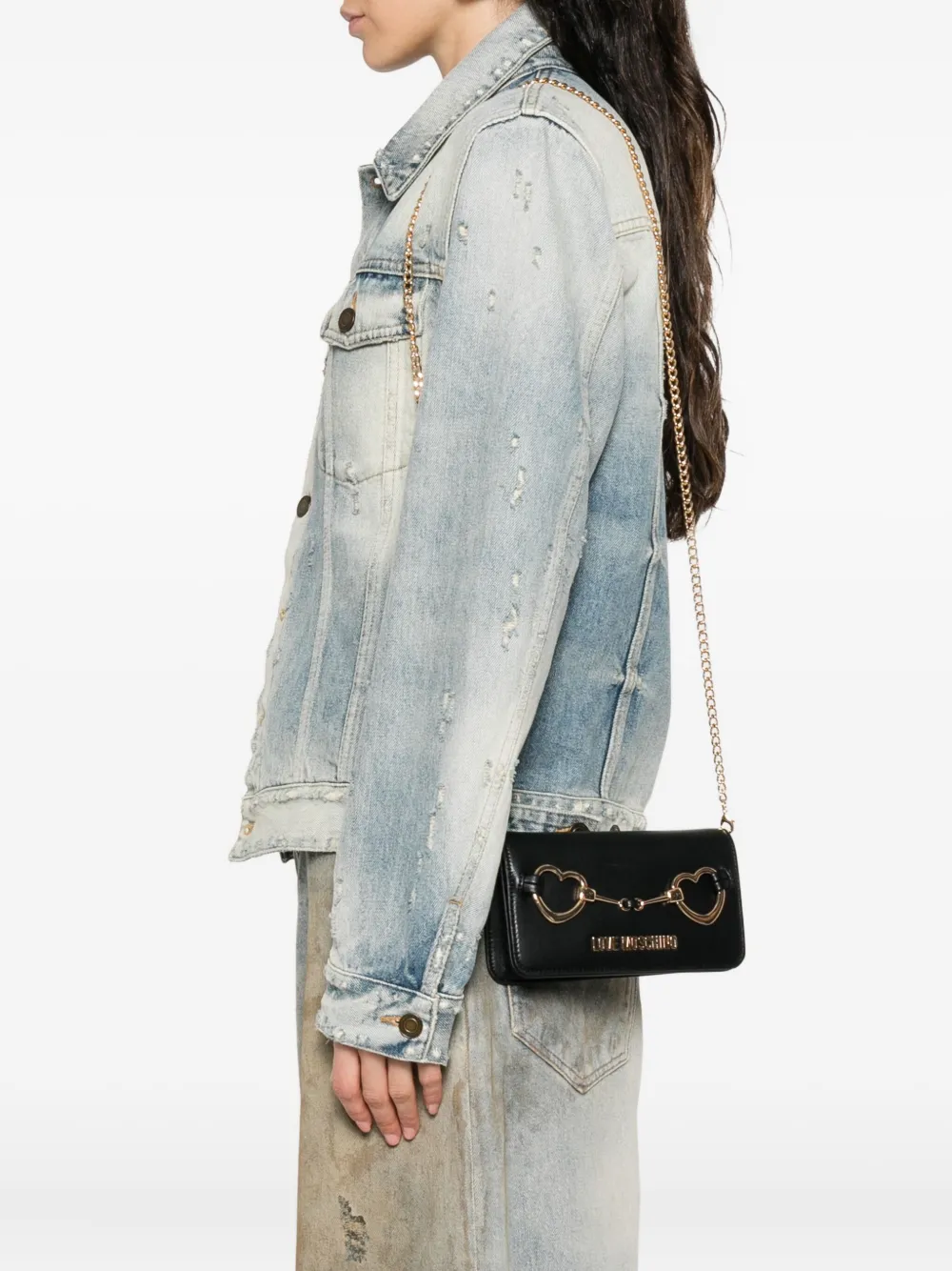 Love Moschino Hearts crossbodytas Zwart