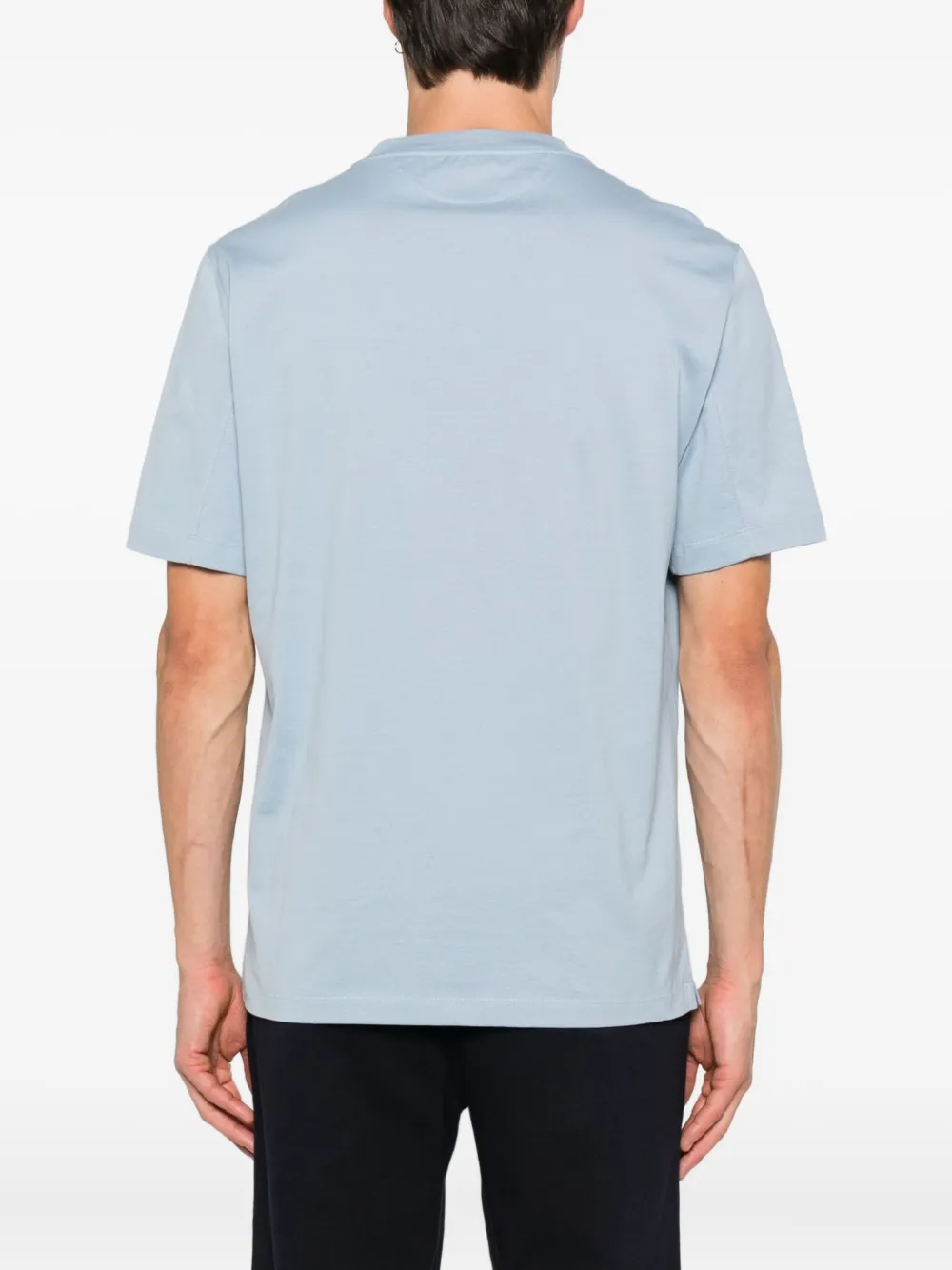 Brunello Cucinelli T-shirt met geborduurd logo Blauw