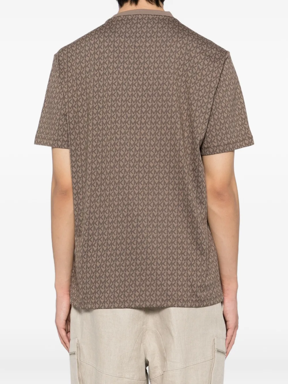 Michael Kors Katoenen T-shirt met logoprint Bruin