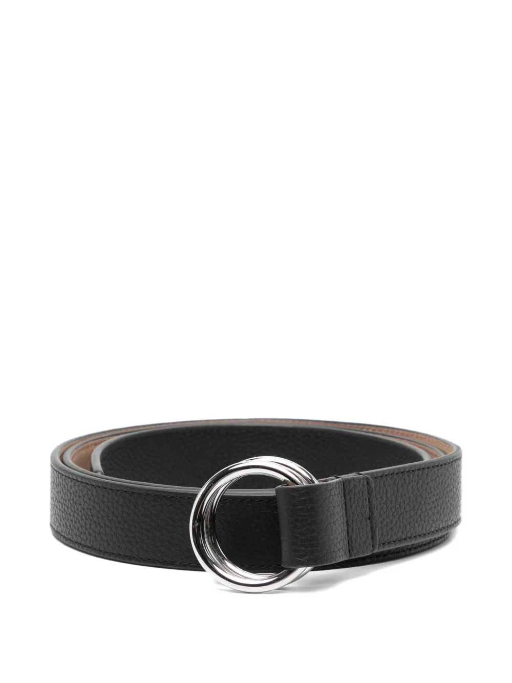 Michael Kors Leren riem met textuur Zwart
