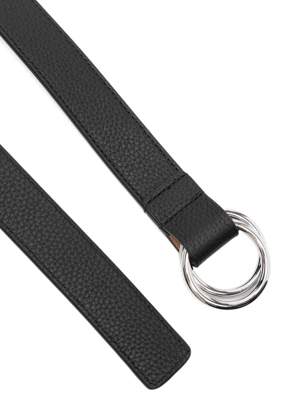 Michael Kors Leren riem met textuur Zwart