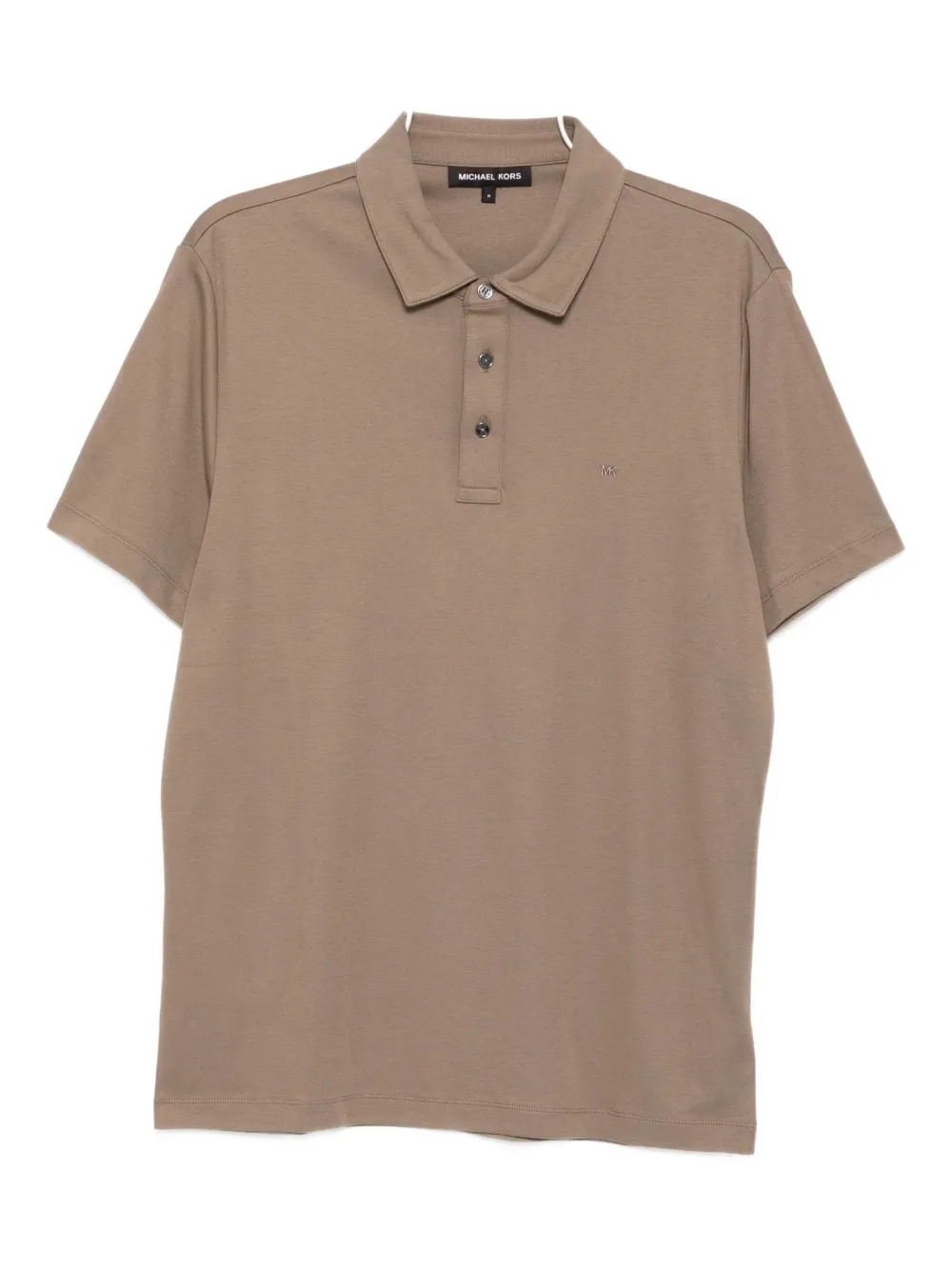 Michael Kors Stretch Cotton Polo Shirt In Brown