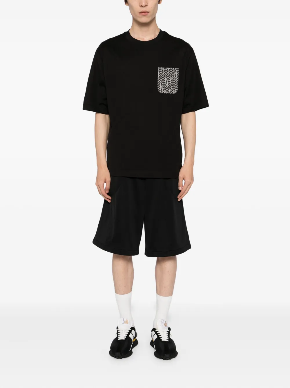 Michael Kors monogram-print cotton T-shirt - Zwart