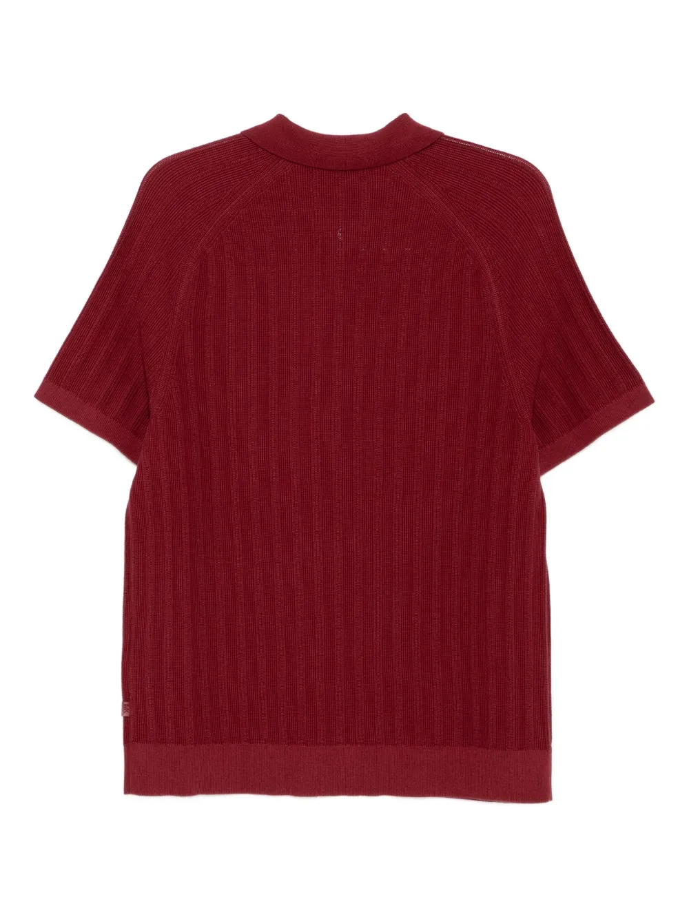Michael Kors cotton knit zip polo shirt - Rood