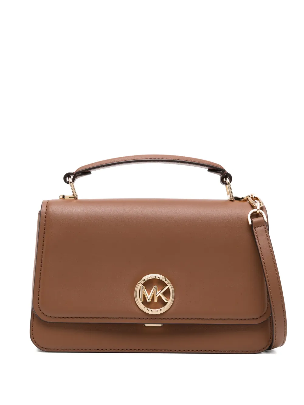 Michael Kors Medium Delancey Satchel Crossbody Bag In Brown
