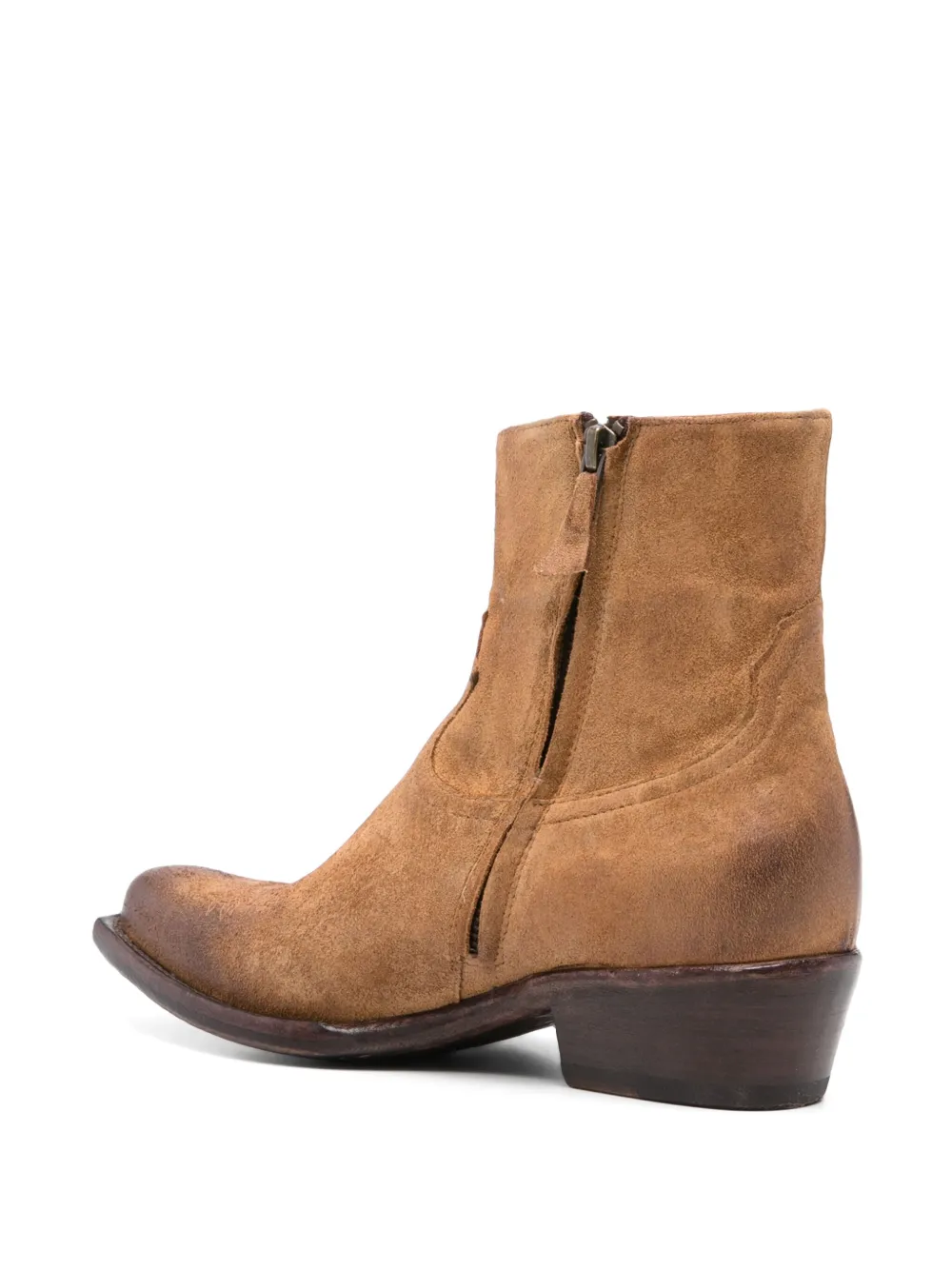 ERALDO 40mm suede zip-fastening cowboy boots Brown
