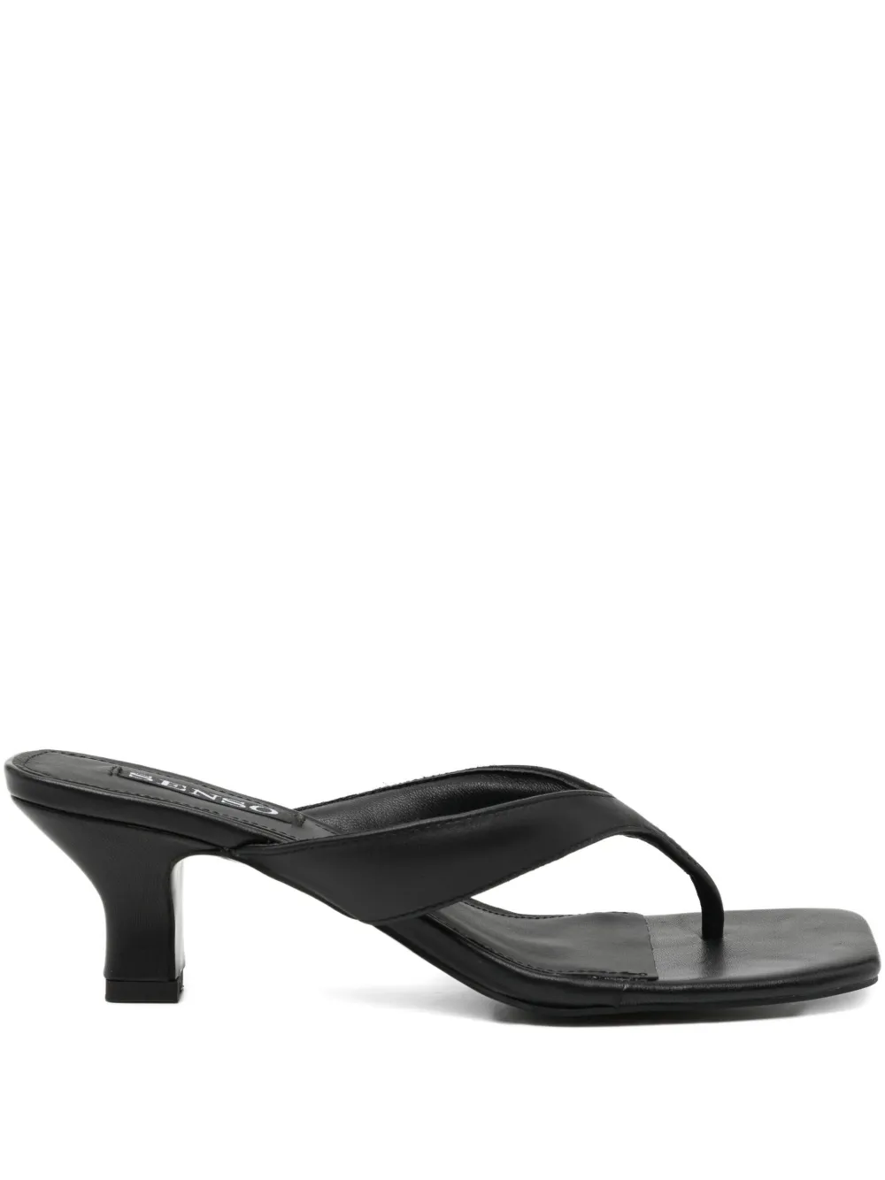 Senso 60 mm vierkant sandalen Zwart