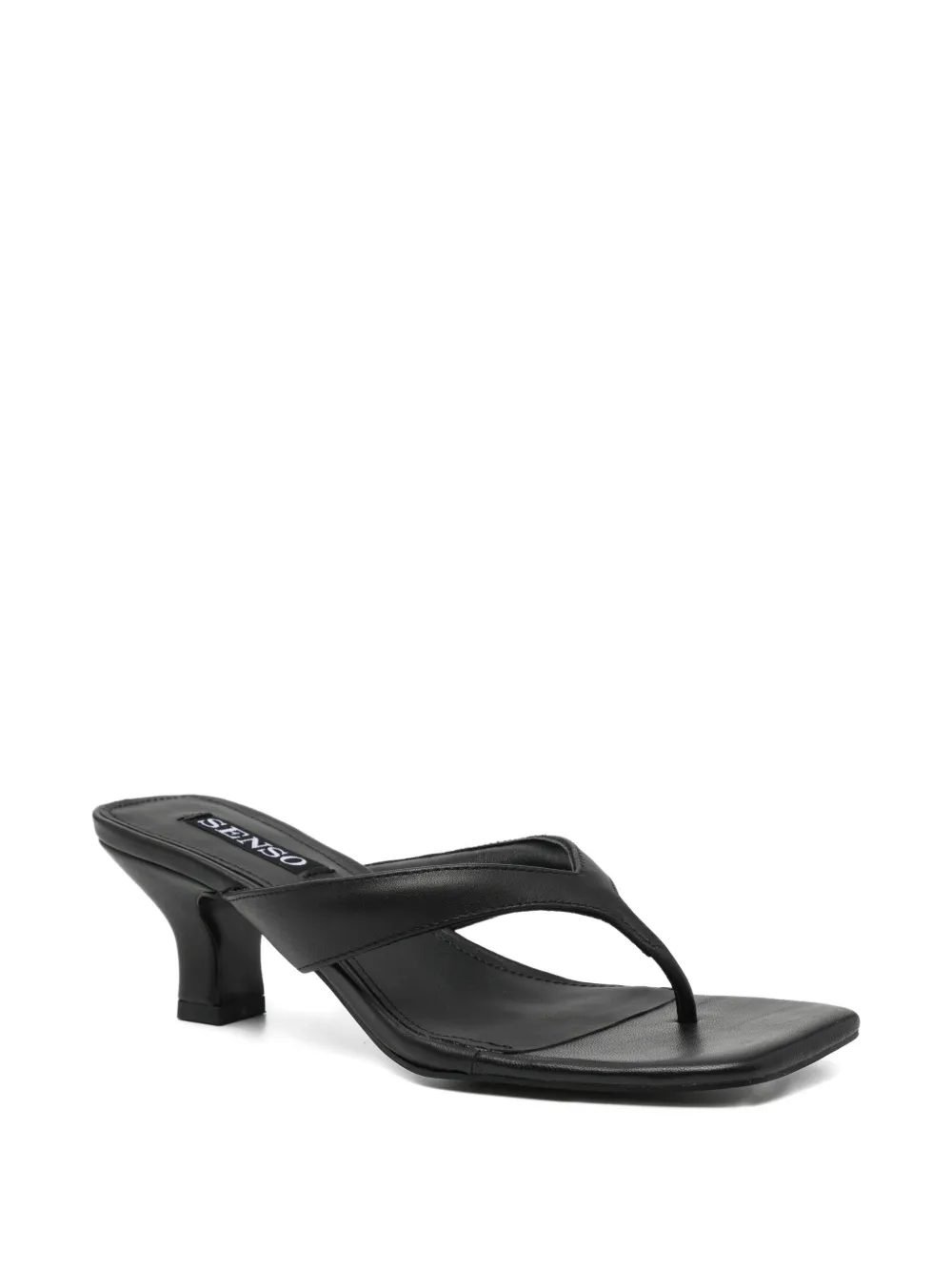 Senso 60 mm vierkant sandalen Zwart