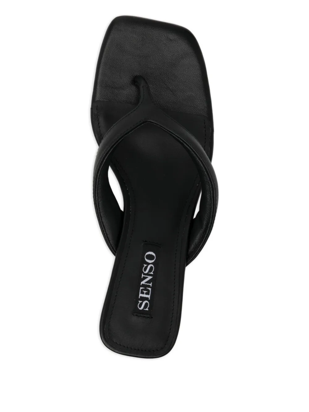 Senso 60 mm vierkant sandalen Zwart