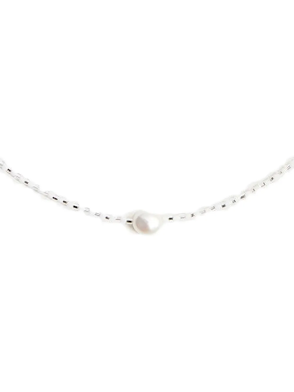 Santangelo Keshi halsketting met parel - Zilver