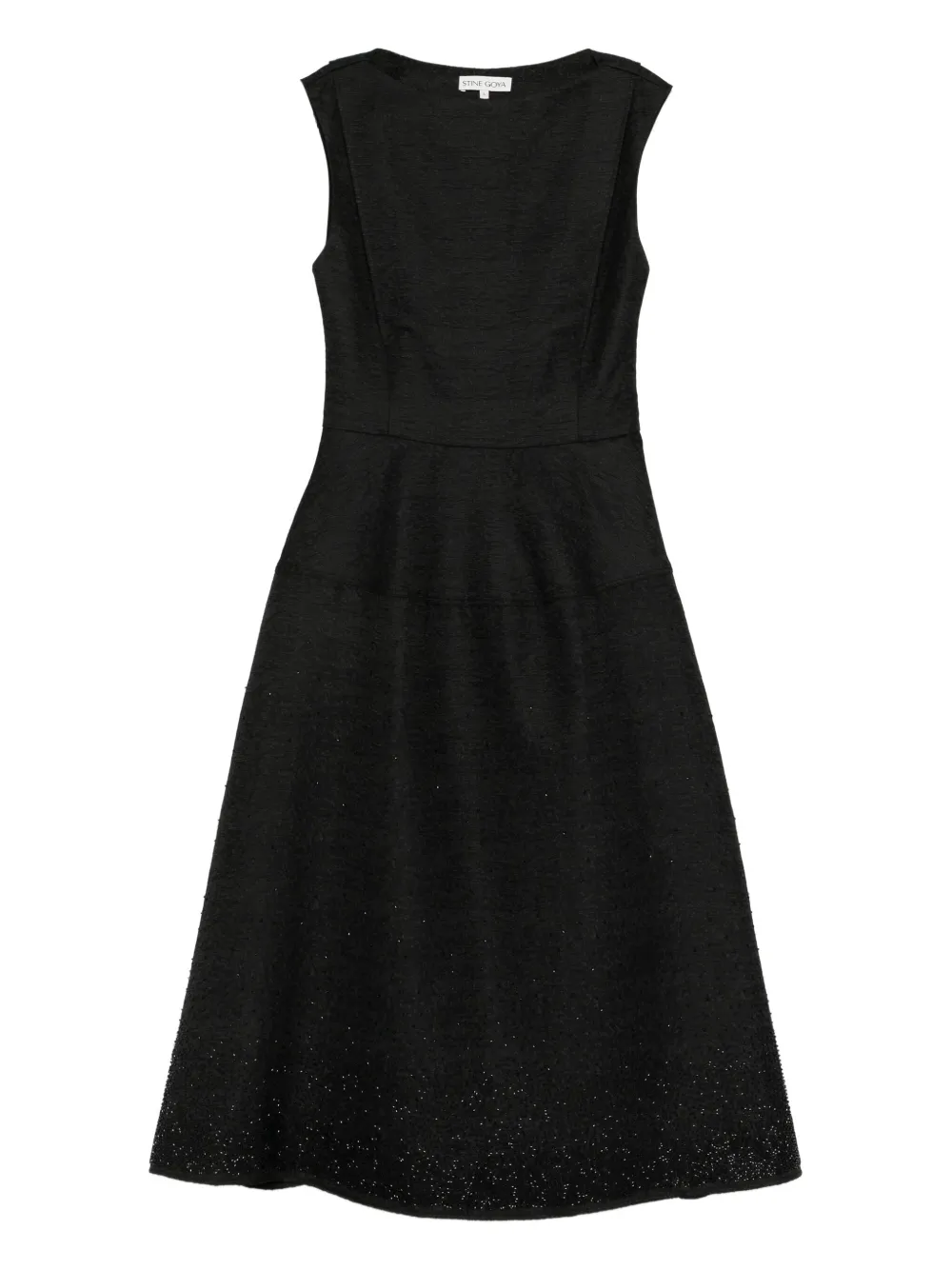 Stine Goya bead-embellished sleeveless dress Zwart