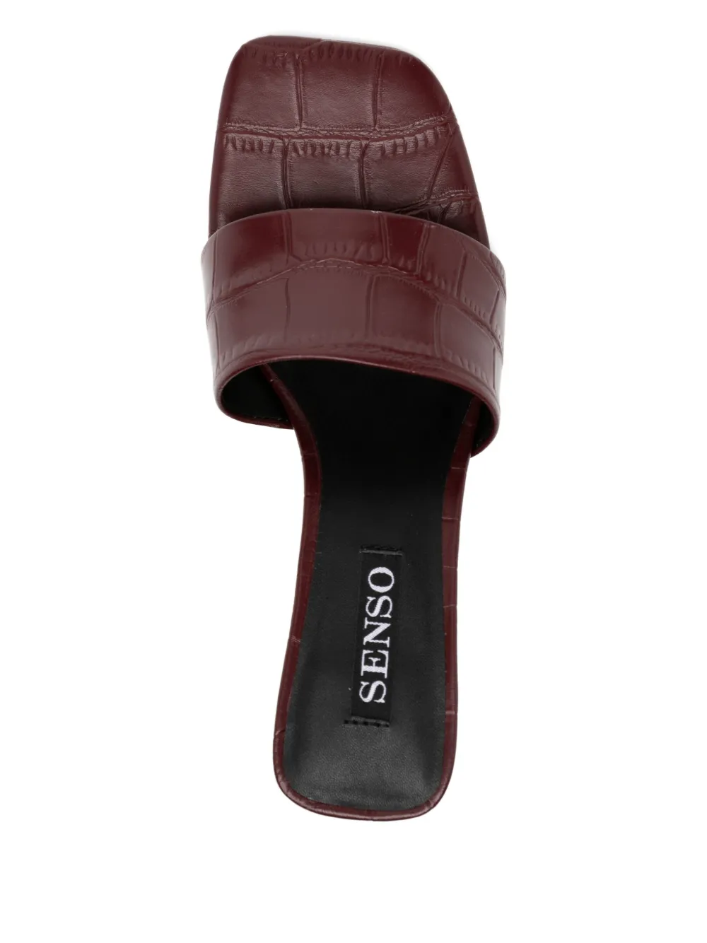 Senso Page leather sandals Red
