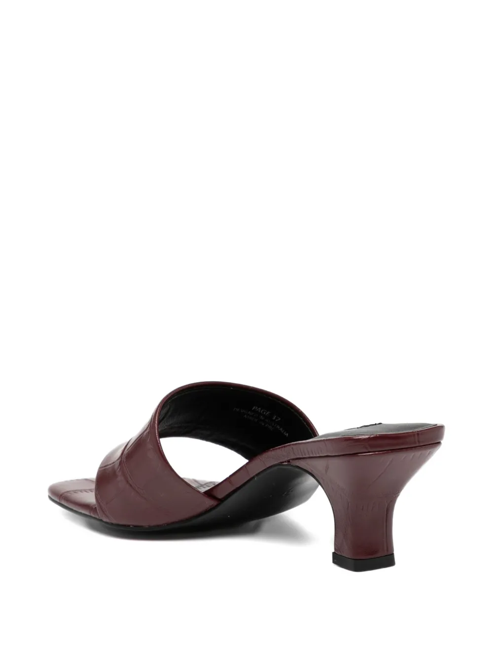 Senso Page leather sandals Red